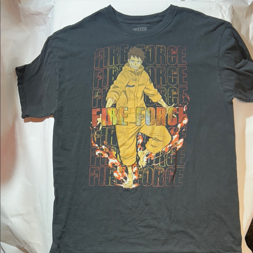 Fire Force Anime Shinra Kusakabe Black T-Shirt